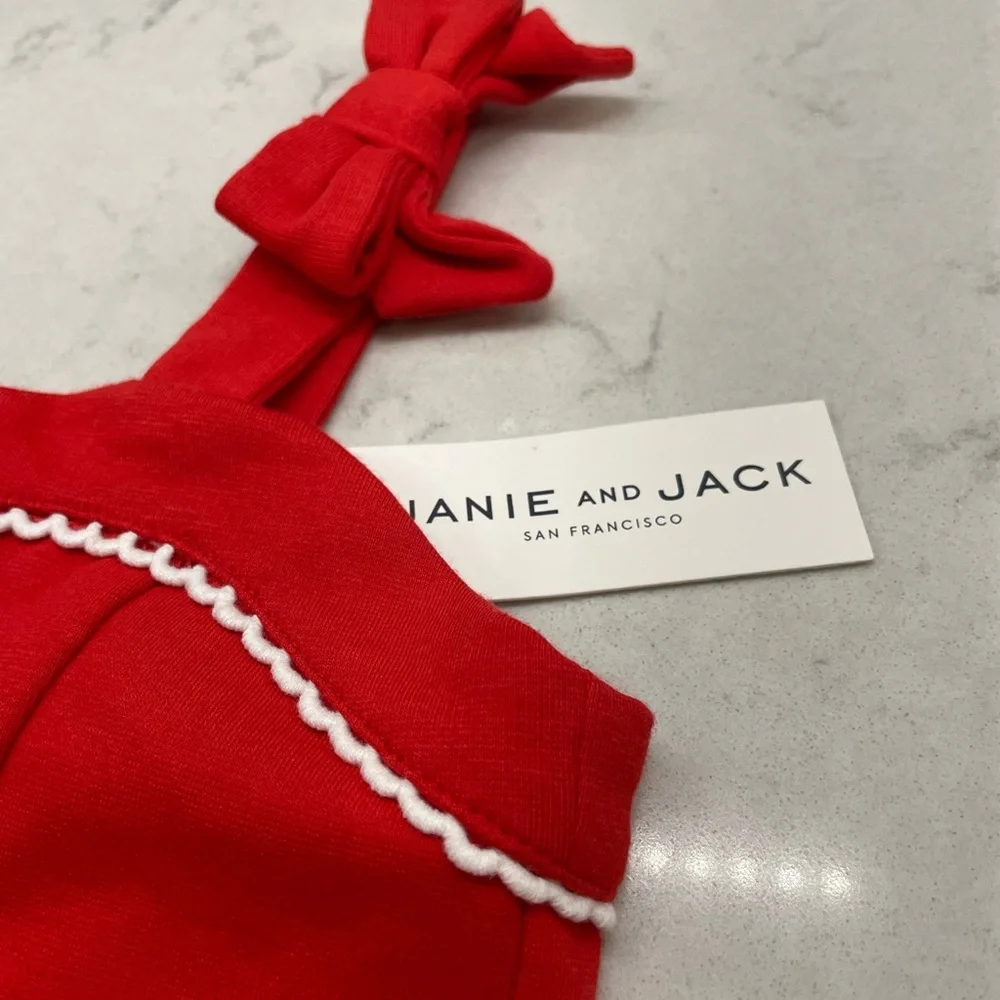 Janie and Jack Red and White Jumpsuit - Picture 6 of 6